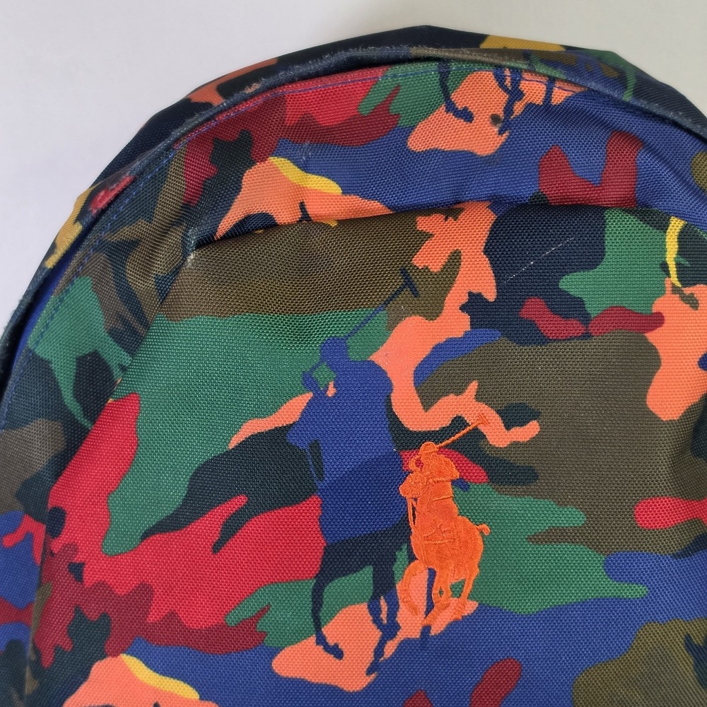 Polo Ralph Lauren Backpack With RARE Multicolor Camouflage Print - Used - Picture 3 of 16